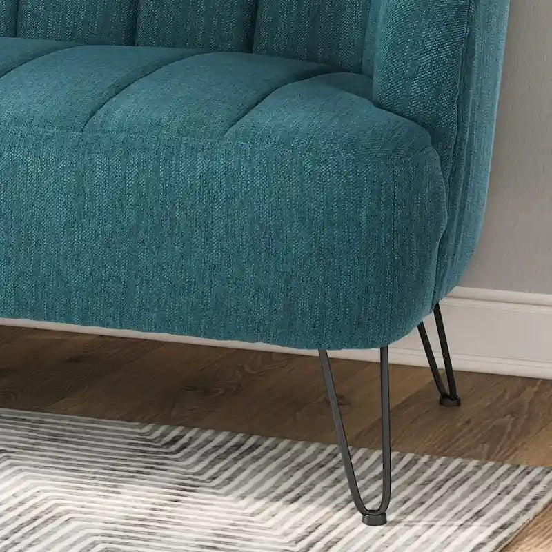 Christopher Knight Home Lupine Contemporary Fabric Loveseat with Hairpin Legs 10