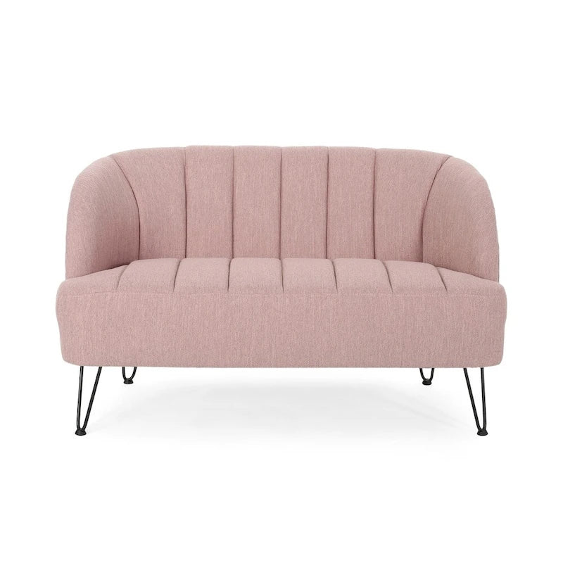 Christopher Knight Home Lupine Contemporary Fabric Loveseat with Hairpin Legs 21