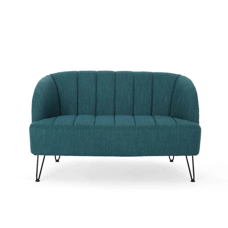 Christopher Knight Home Lupine Contemporary Fabric Loveseat with Hairpin Legs 22