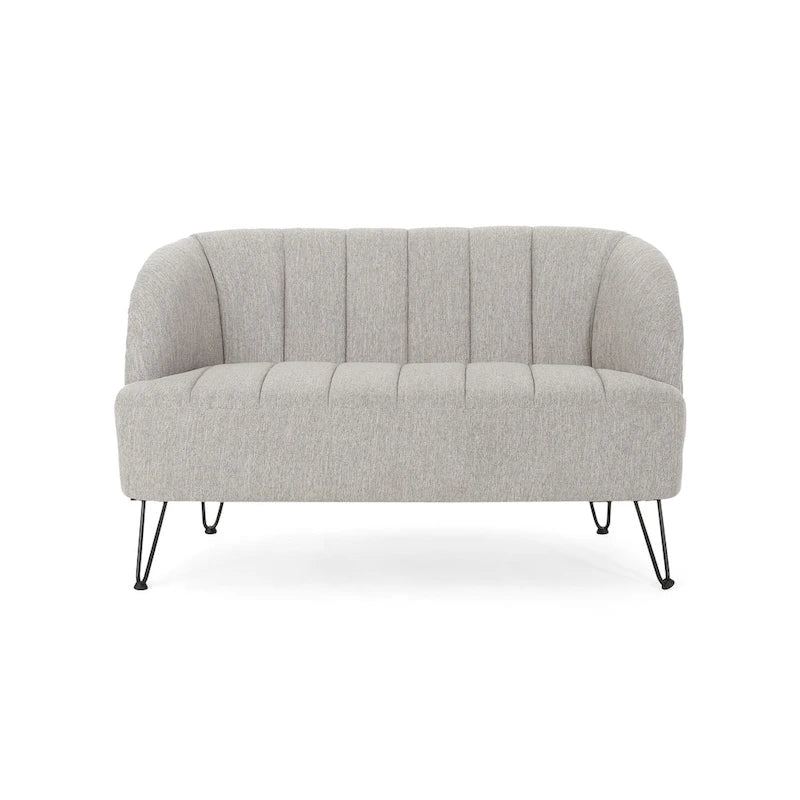 Christopher Knight Home Lupine Contemporary Fabric Loveseat with Hairpin Legs 23