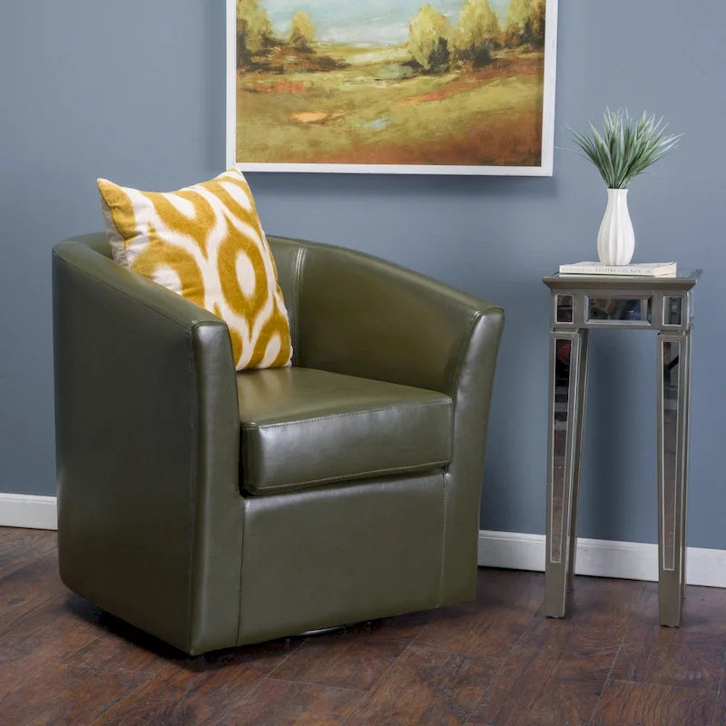 Christopher Knight Home Daymian Swivel Club Chair - Dimensions: 29" D x 30.2" W x 30.5" H 1
