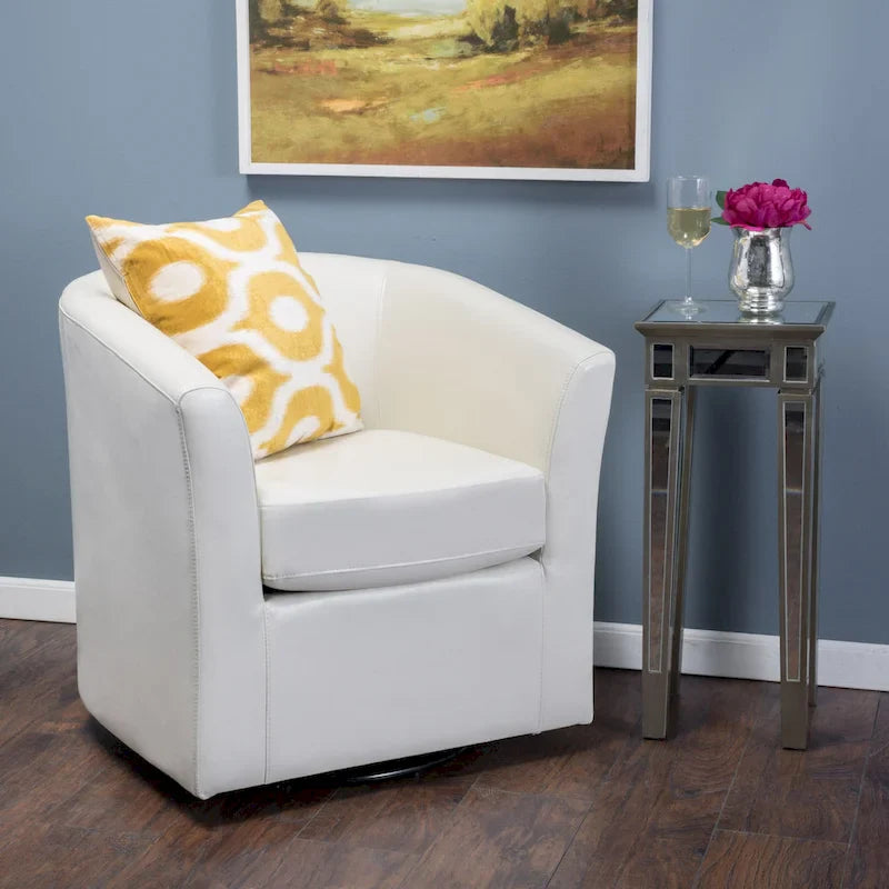 Christopher Knight Home Daymian Swivel Club Chair - Dimensions: 29" D x 30.2" W x 30.5" H 2
