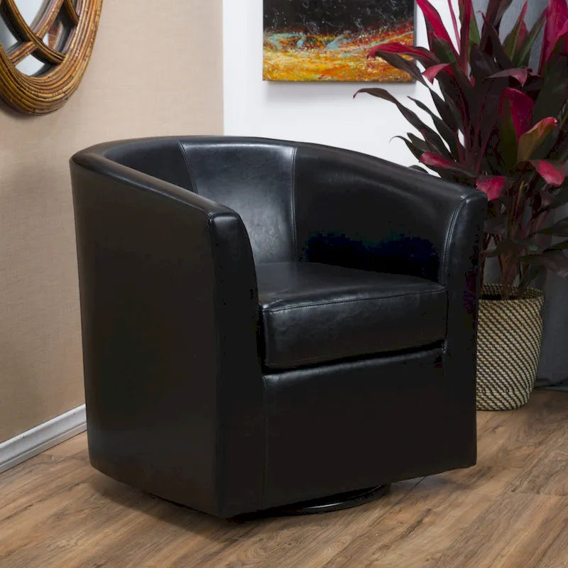 Christopher Knight Home Daymian Swivel Club Chair - Dimensions: 29" D x 30.2" W x 30.5" H 3