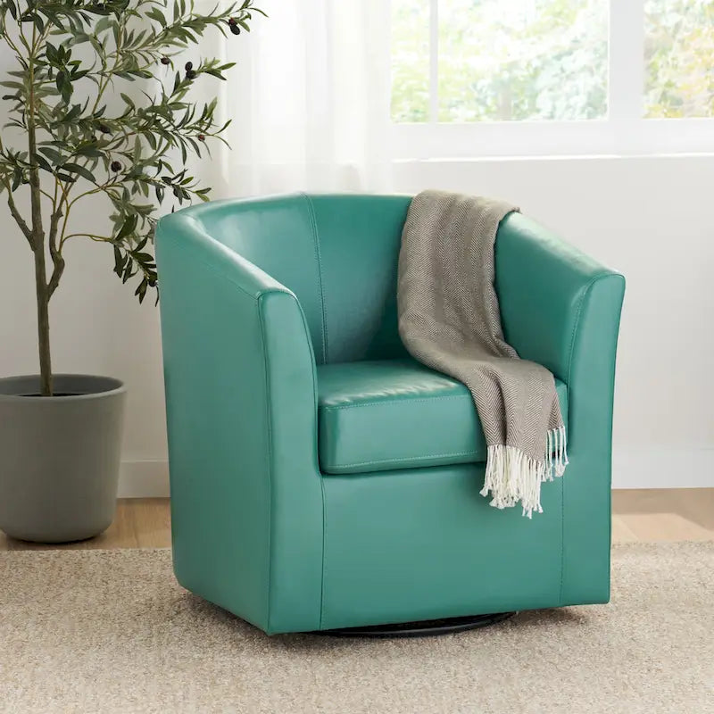 Christopher Knight Home Daymian Swivel Club Chair - Dimensions: 29" D x 30.2" W x 30.5" H 4