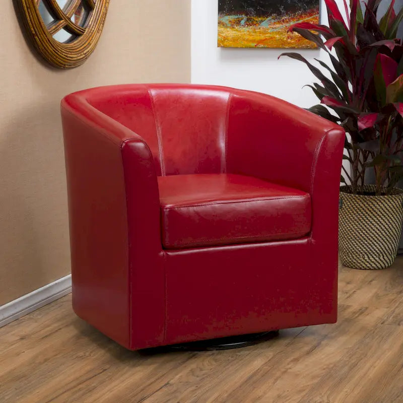 Christopher Knight Home Daymian Swivel Club Chair - Dimensions: 29" D x 30.2" W x 30.5" H 5