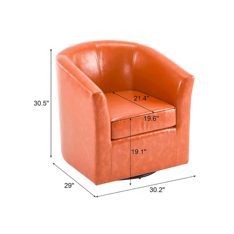 Christopher Knight Home Daymian Swivel Club Chair - Dimensions: 29" D x 30.2" W x 30.5" H 33
