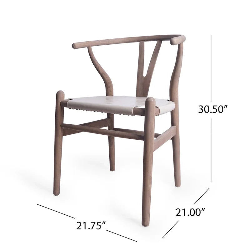 Set of 6 Gessford Ash Wood Dining Chairs by Christopher Knight Home 20