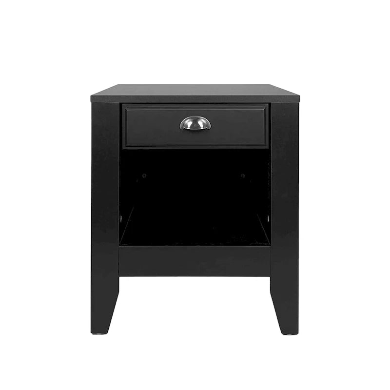Set of 2 Foisy Faux Wood Nightstands with Drawer by Christopher Knight Home 1