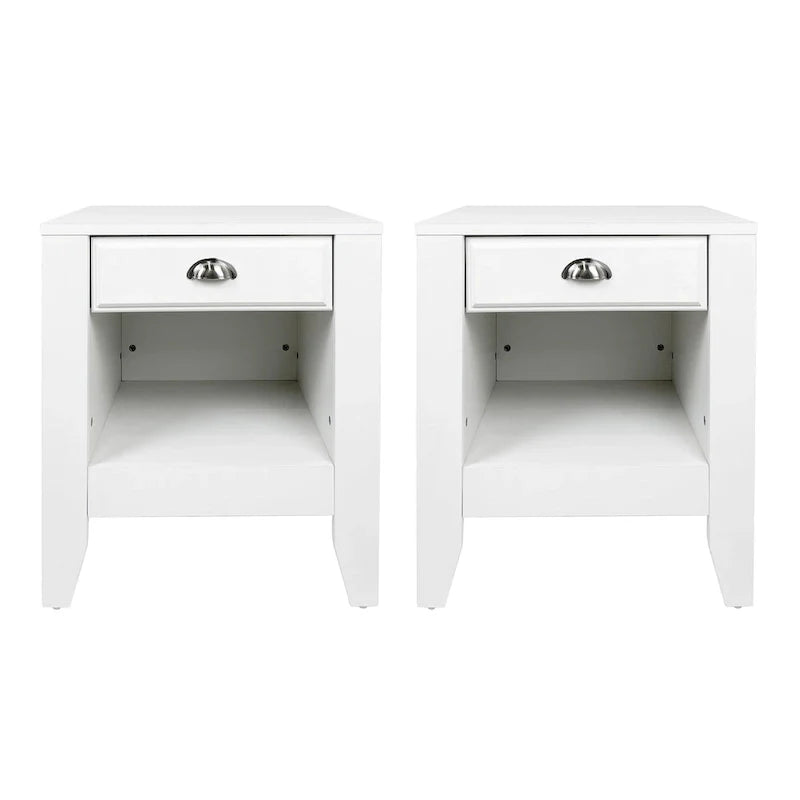 Set of 2 Foisy Faux Wood Nightstands with Drawer by Christopher Knight Home 9