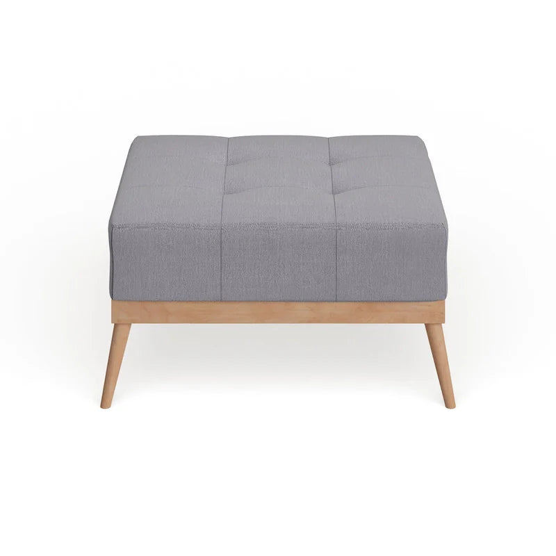 Christopher Knight Home Carson Lund Mid-Century Tufted Fabric Square Ottoman 4
