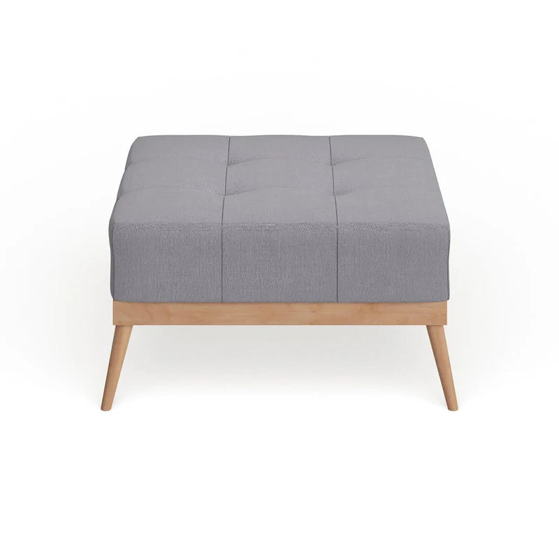 Christopher Knight Home Carson Lund Mid-Century Tufted Fabric Square Ottoman 5