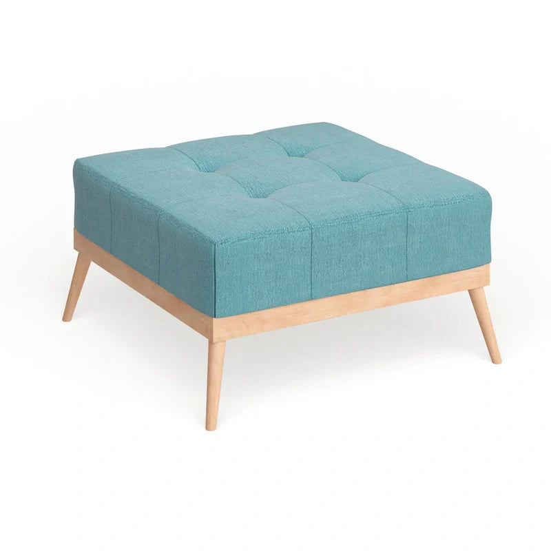 Christopher Knight Home Carson Lund Mid-Century Tufted Fabric Square Ottoman 7