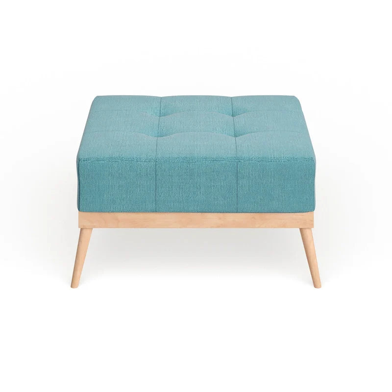 Christopher Knight Home Carson Lund Mid-Century Tufted Fabric Square Ottoman 8
