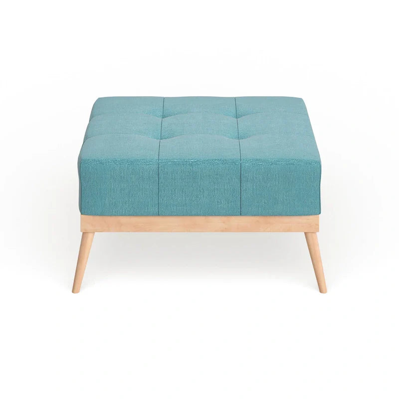 Christopher Knight Home Carson Lund Mid-Century Tufted Fabric Square Ottoman 9