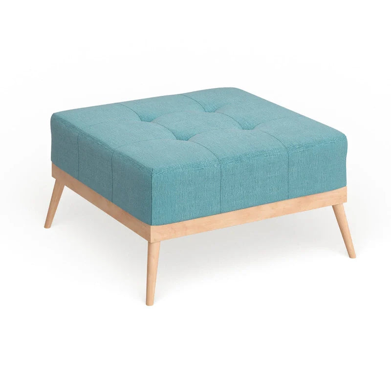 Christopher Knight Home Carson Lund Mid-Century Tufted Fabric Square Ottoman 10