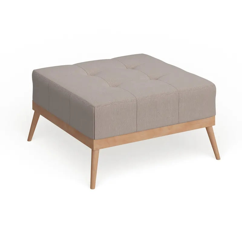 Christopher Knight Home Carson Lund Mid-Century Tufted Fabric Square Ottoman 11