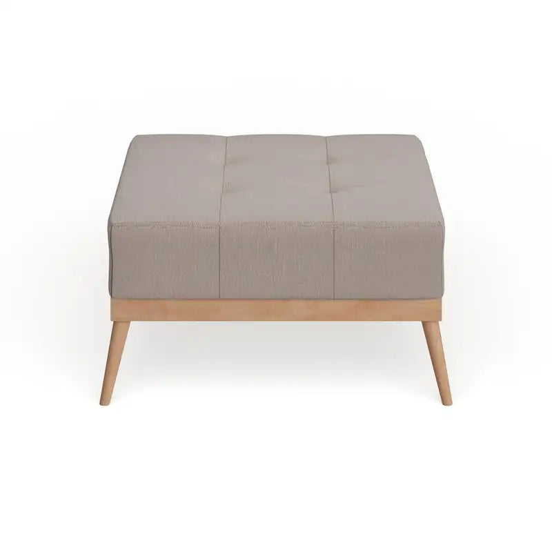 Christopher Knight Home Carson Lund Mid-Century Tufted Fabric Square Ottoman 12