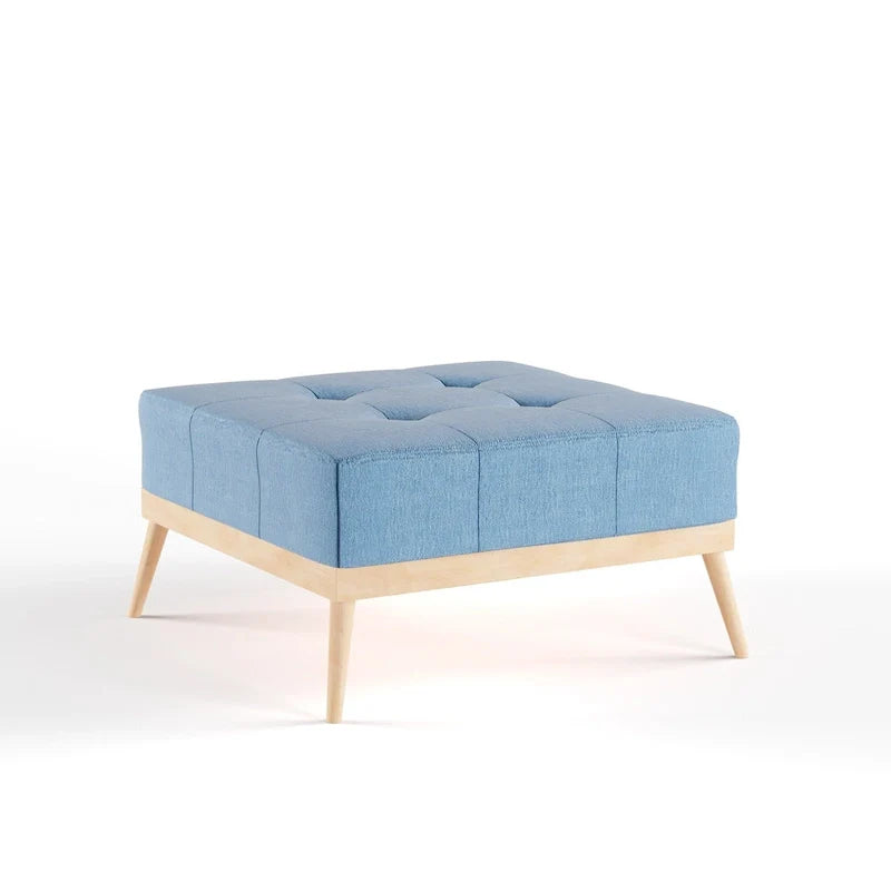 Christopher Knight Home Carson Lund Mid-Century Tufted Fabric Square Ottoman 15