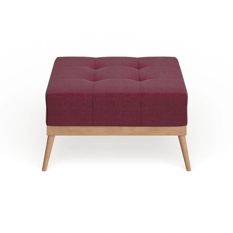 Christopher Knight Home Carson Lund Mid-Century Tufted Fabric Square Ottoman 17