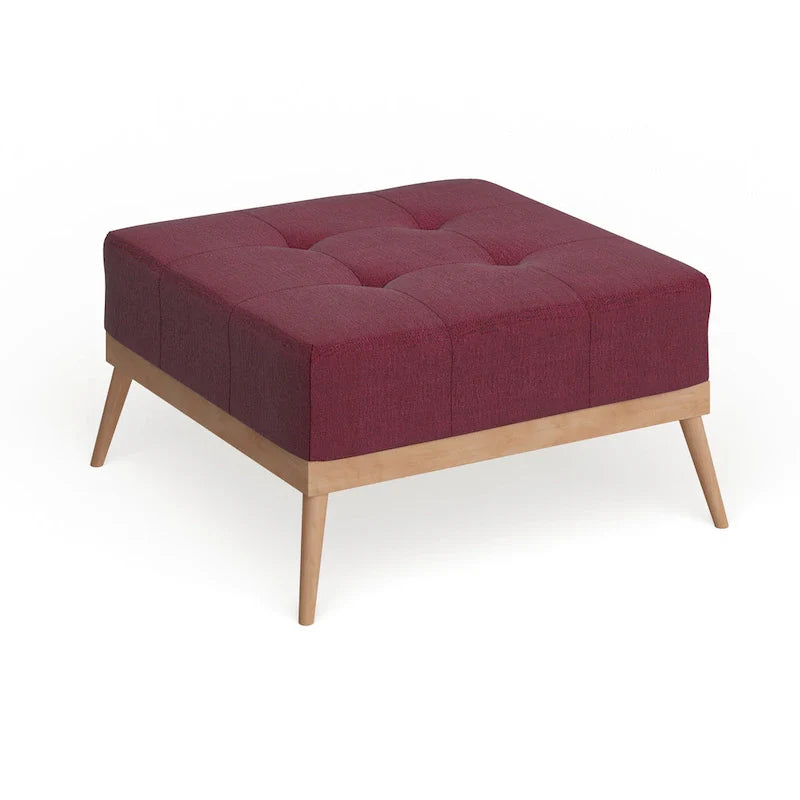 Christopher Knight Home Carson Lund Mid-Century Tufted Fabric Square Ottoman 19