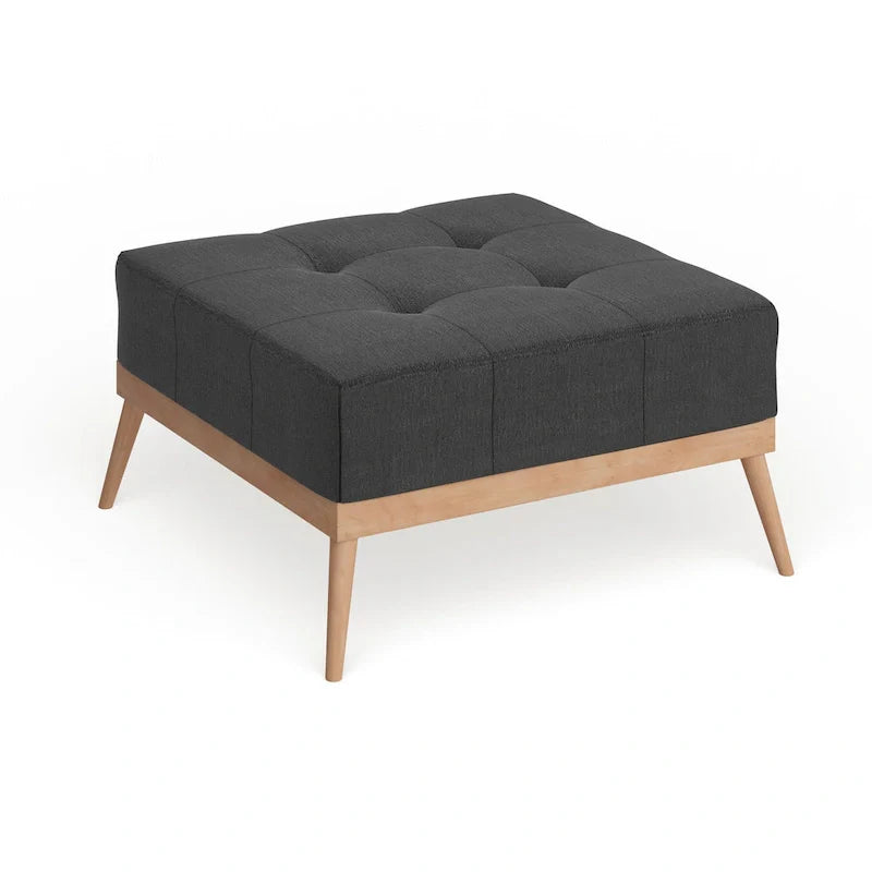 Christopher Knight Home Carson Lund Mid-Century Tufted Fabric Square Ottoman 20