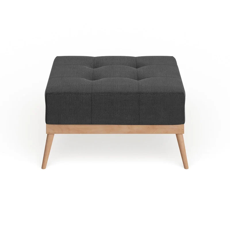 Christopher Knight Home Carson Lund Mid-Century Tufted Fabric Square Ottoman 21