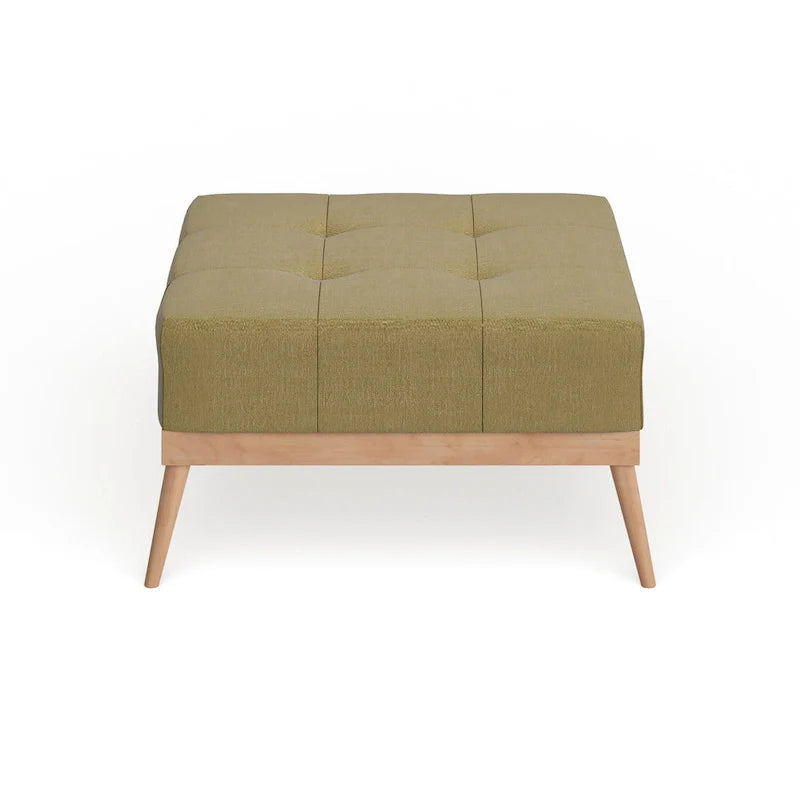 Christopher Knight Home Carson Lund Mid-Century Tufted Fabric Square Ottoman 24