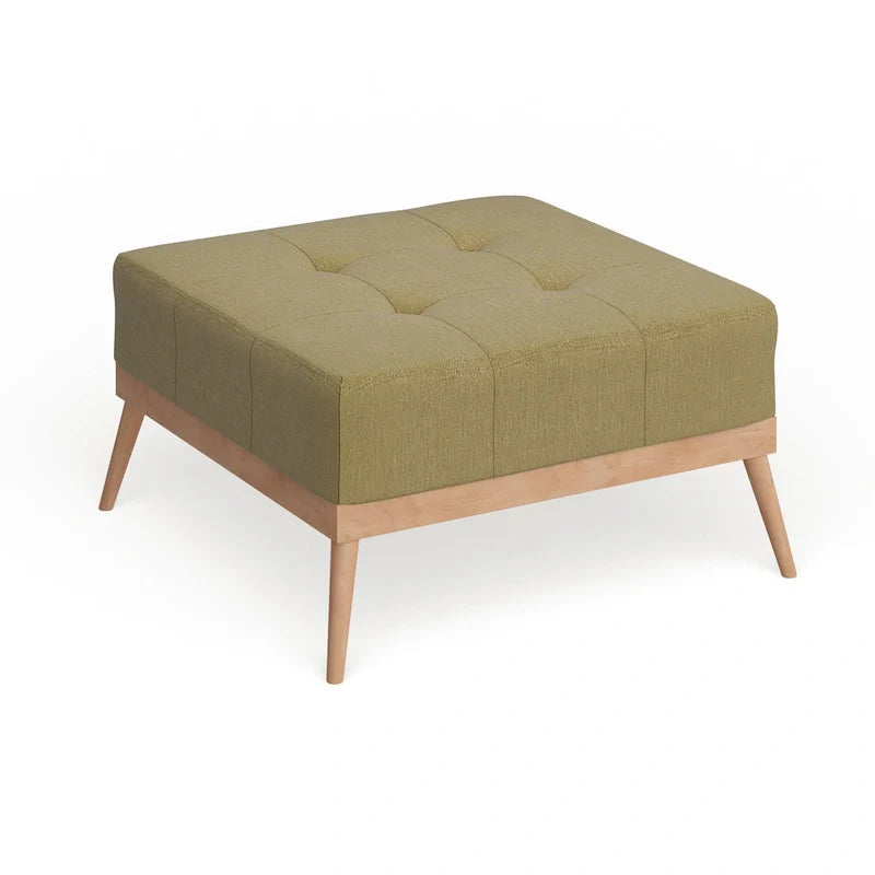 Christopher Knight Home Carson Lund Mid-Century Tufted Fabric Square Ottoman 25