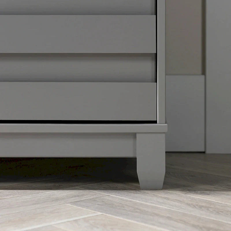 Modern 6 Drawer Dresser with Channeled Front Design 10