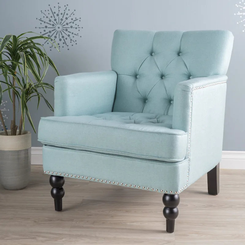 Christopher Knight Home Malone Tufted Back Fabric Club Chair - Dimensions: 28" L x 29.5" W x 33.5" H 27