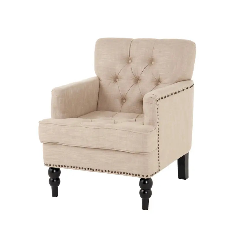 Christopher Knight Home Malone Tufted Back Fabric Club Chair - Dimensions: 28" L x 29.5" W x 33.5" H 4