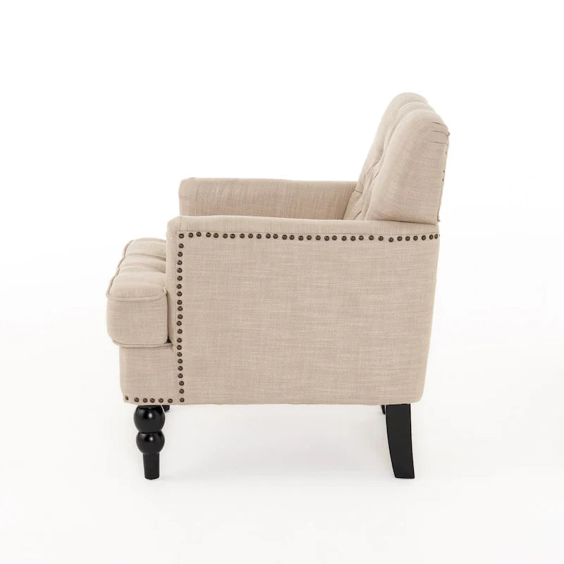Christopher Knight Home Malone Tufted Back Fabric Club Chair - Dimensions: 28" L x 29.5" W x 33.5" H 10