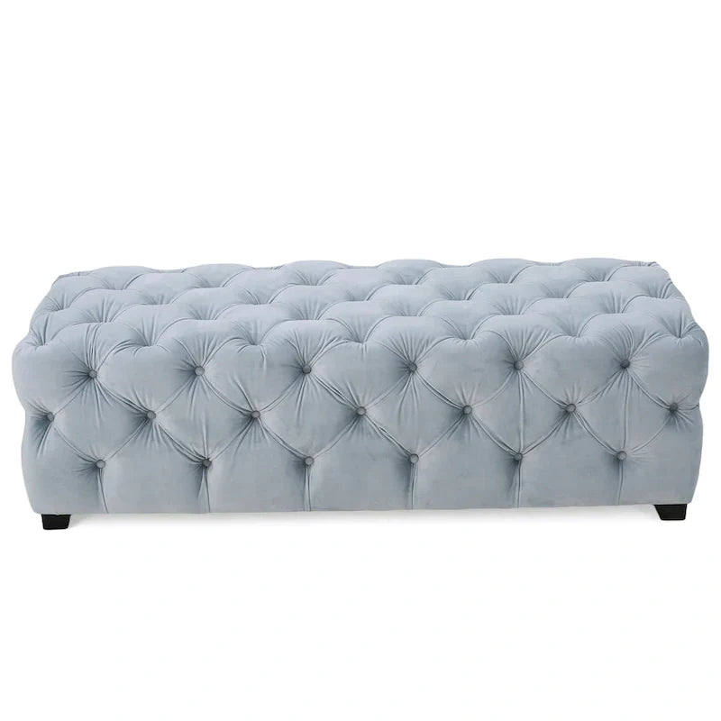 Christopher Knight Home Piper Glam Tufted Velvet Ottoman Bench 20