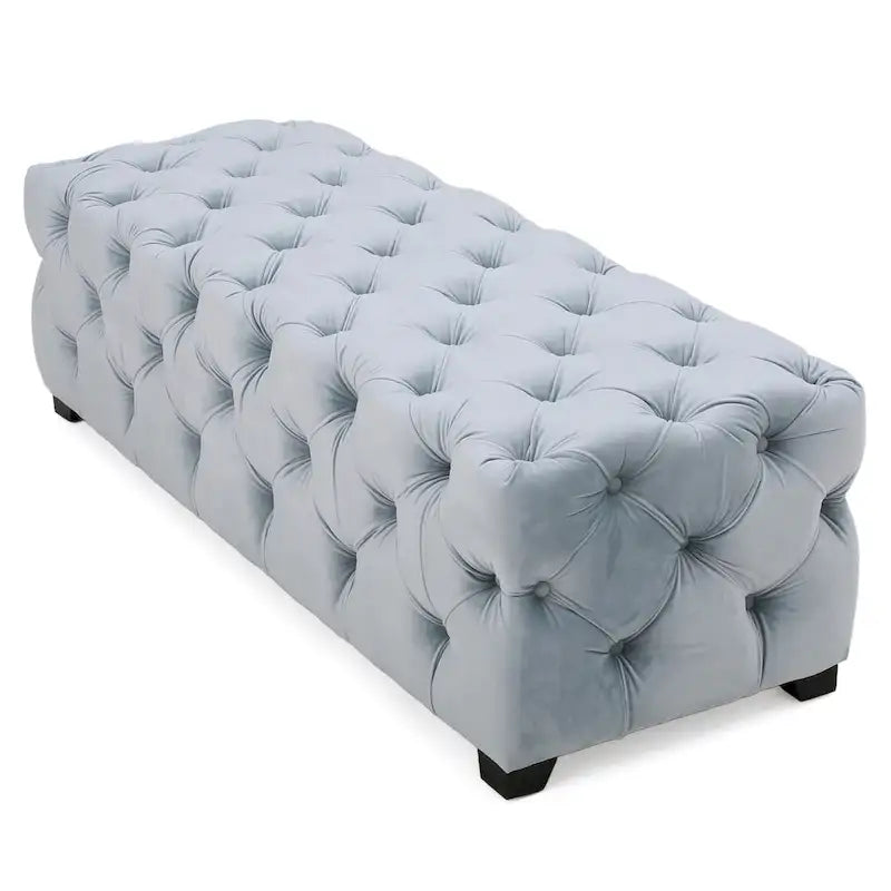 Christopher Knight Home Piper Glam Tufted Velvet Ottoman Bench 23
