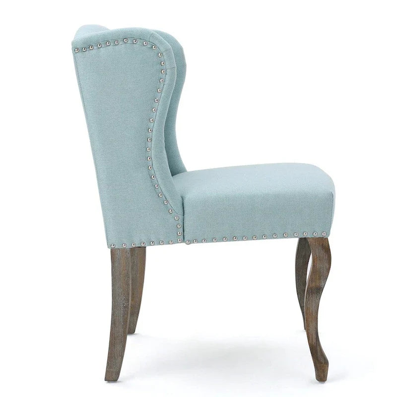 Set of 2 Niclas Wingback Studded Fabric Accent Chairs by Christopher Knight Home 7