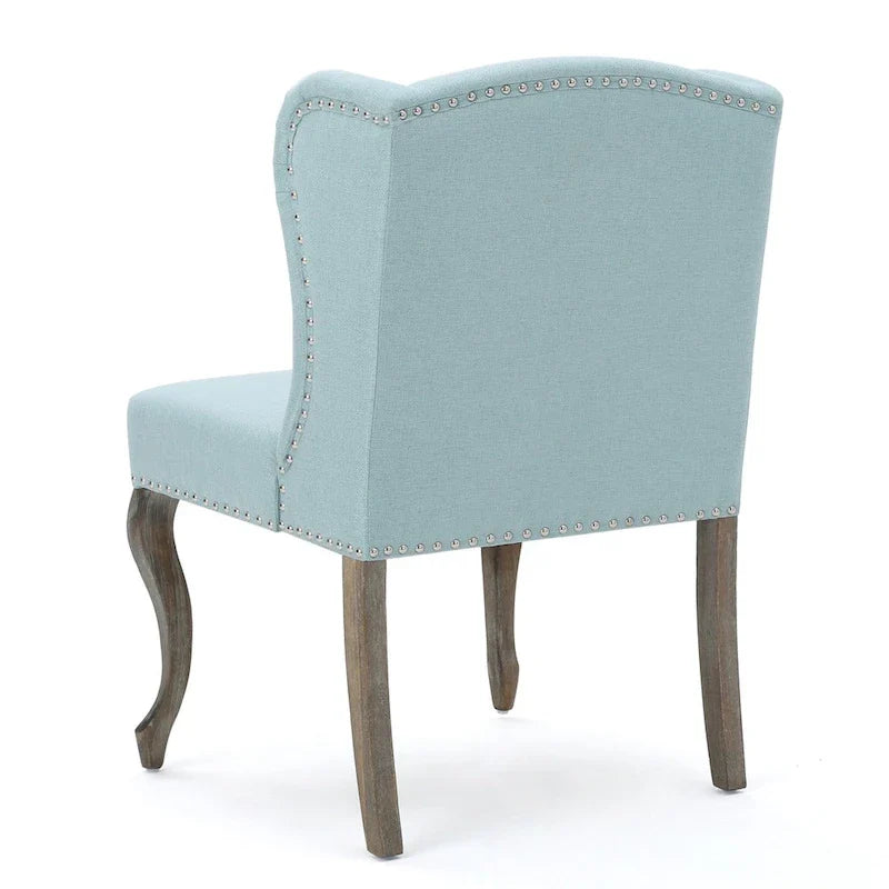 Set of 2 Niclas Wingback Studded Fabric Accent Chairs by Christopher Knight Home 8