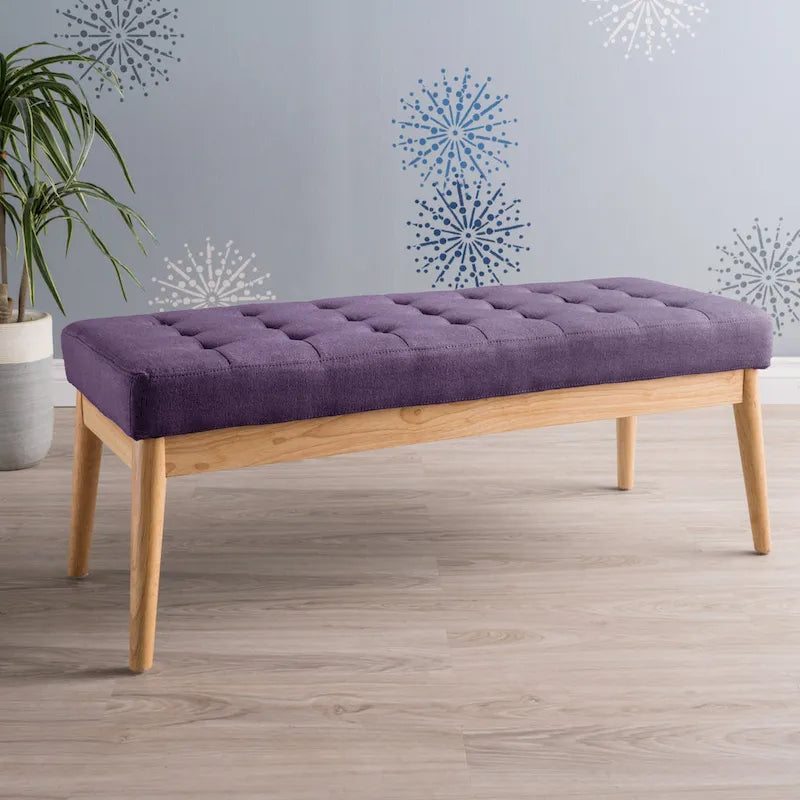 Christopher Knight Home Saxon Mid-Century Tufted Fabric Ottoman Bench - 43" L x 15.75" W x 17" H 6