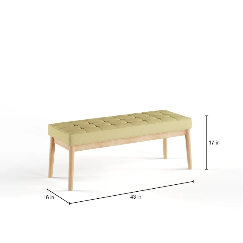 Christopher Knight Home Saxon Mid-Century Tufted Fabric Ottoman Bench - 43" L x 15.75" W x 17" H 24