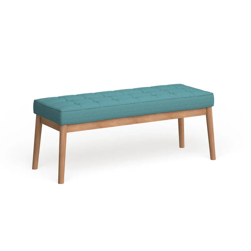 Christopher Knight Home Saxon Mid-Century Tufted Fabric Ottoman Bench - 43" L x 15.75" W x 17" H 25