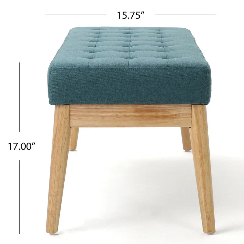 Christopher Knight Home Saxon Mid-Century Tufted Fabric Ottoman Bench - 43" L x 15.75" W x 17" H 27