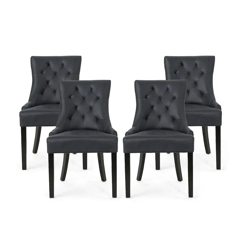 Set of 4 Contemporary Tufted Dining Chairs - Hayden Collection by Christopher Knight Home 16