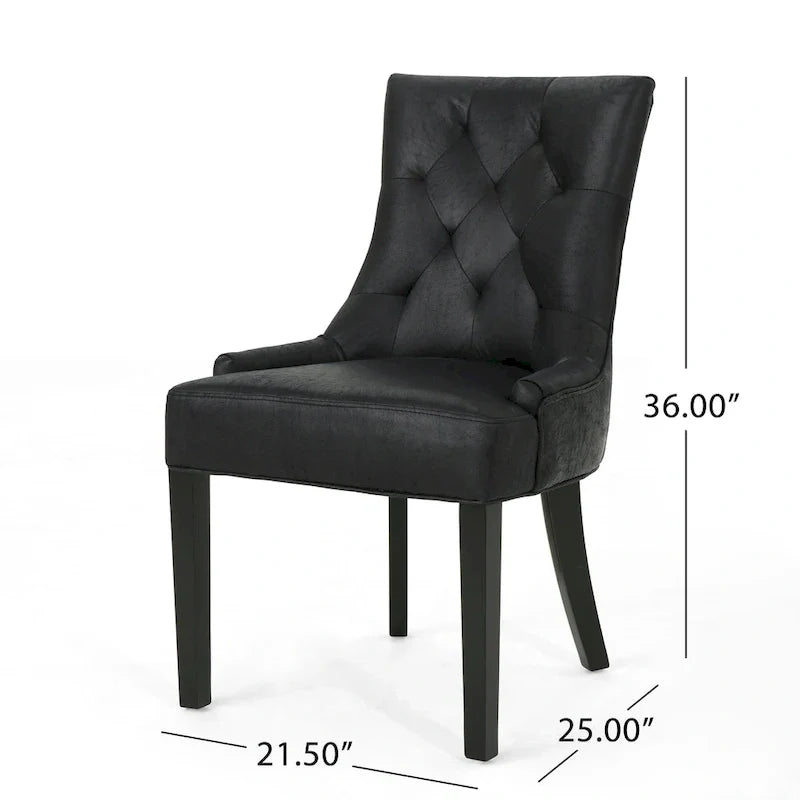 Set of 4 Contemporary Tufted Dining Chairs - Hayden Collection by Christopher Knight Home 2