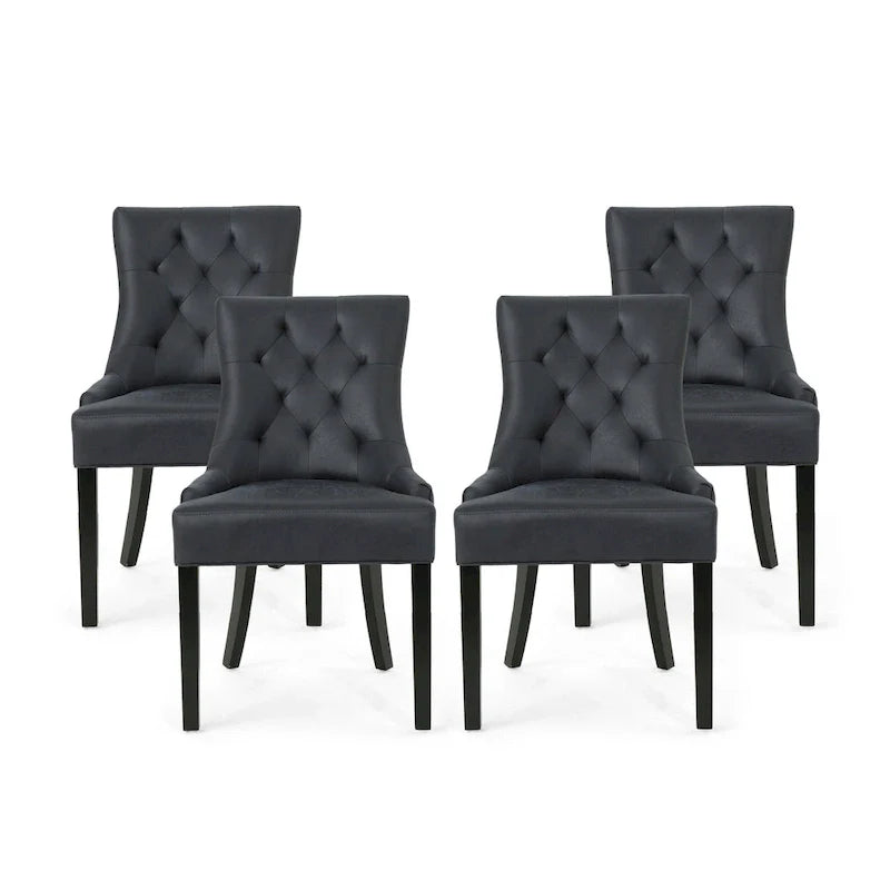 Set of 4 Contemporary Tufted Dining Chairs - Hayden Collection by Christopher Knight Home 11