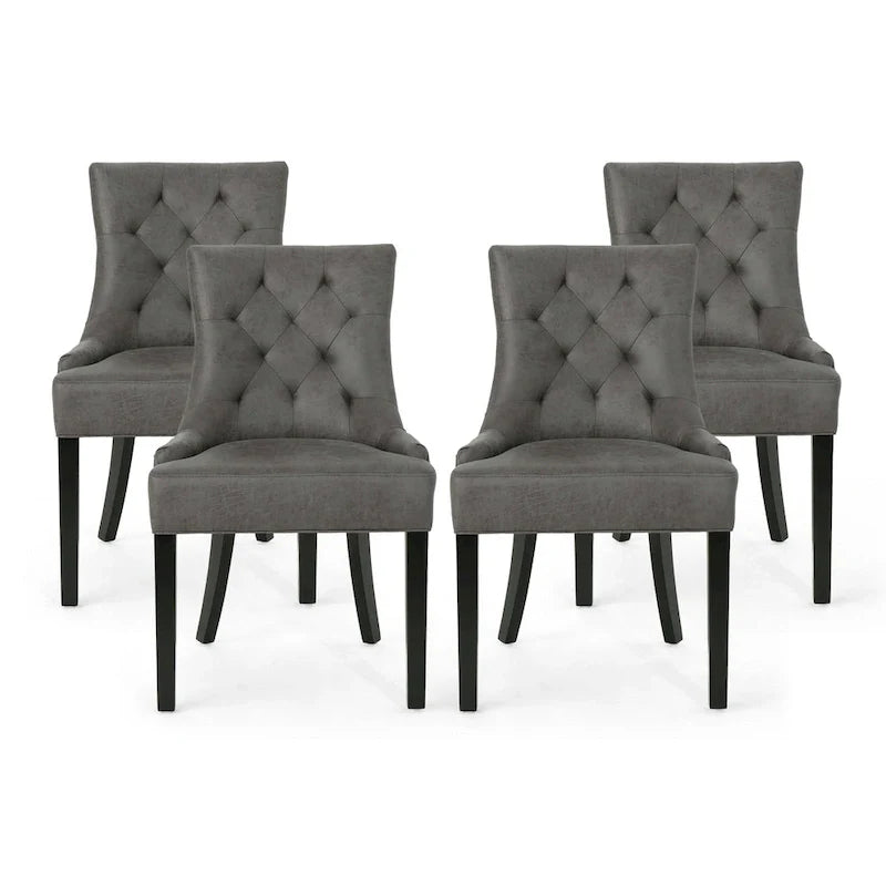 Set of 4 Contemporary Tufted Dining Chairs - Hayden Collection by Christopher Knight Home 13