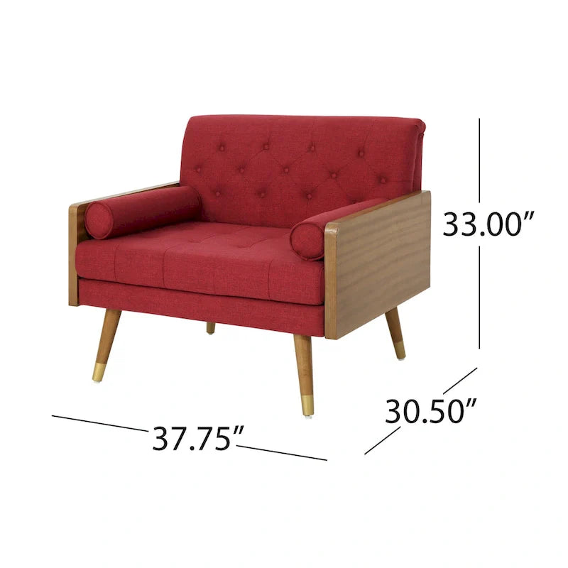 Frankie Mid-Century Modern Club Chair by Christopher Knight Home 6
