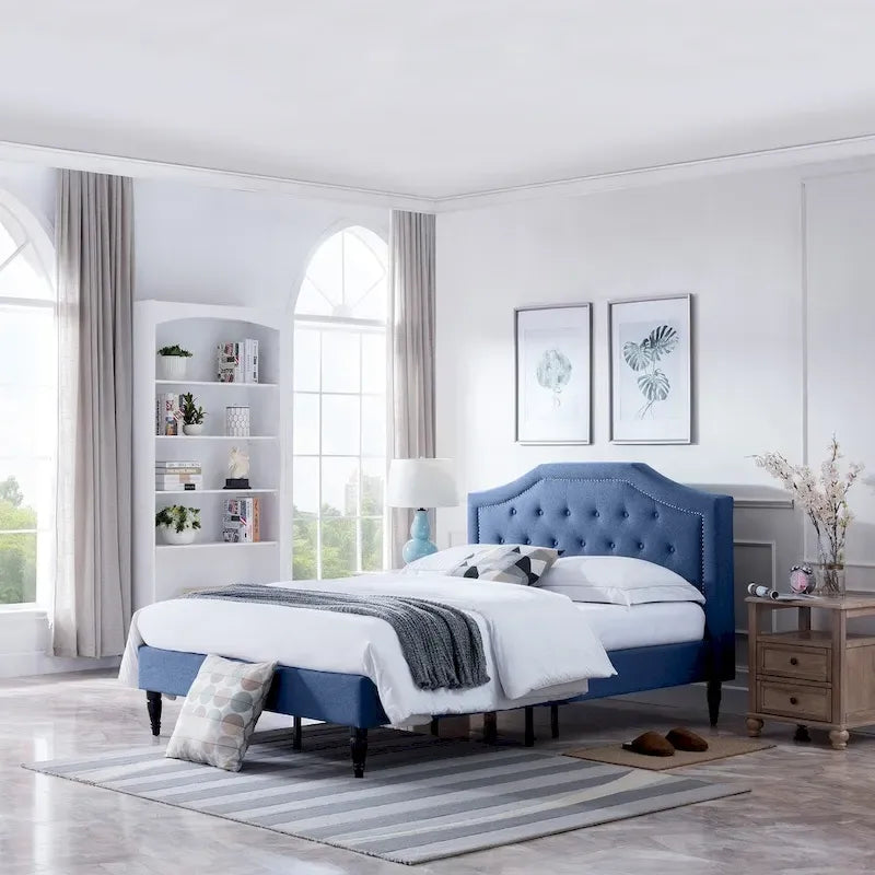 Christopher Knight Home Elinor Queen Upholstered Platform Bed 23