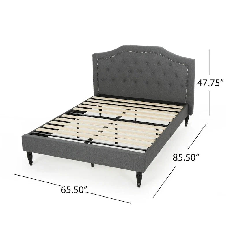 Christopher Knight Home Elinor Queen Upholstered Platform Bed 22