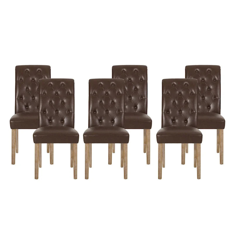 Set of 6 Aruda Upholstered Dining Chairs by Christopher Knight Home 34