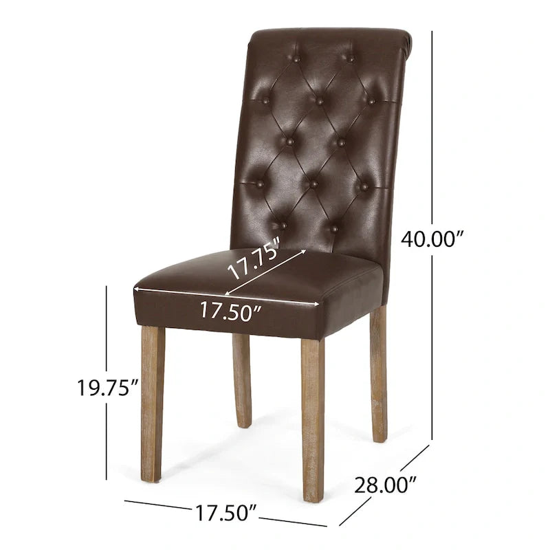 Set of 6 Aruda Upholstered Dining Chairs by Christopher Knight Home 13