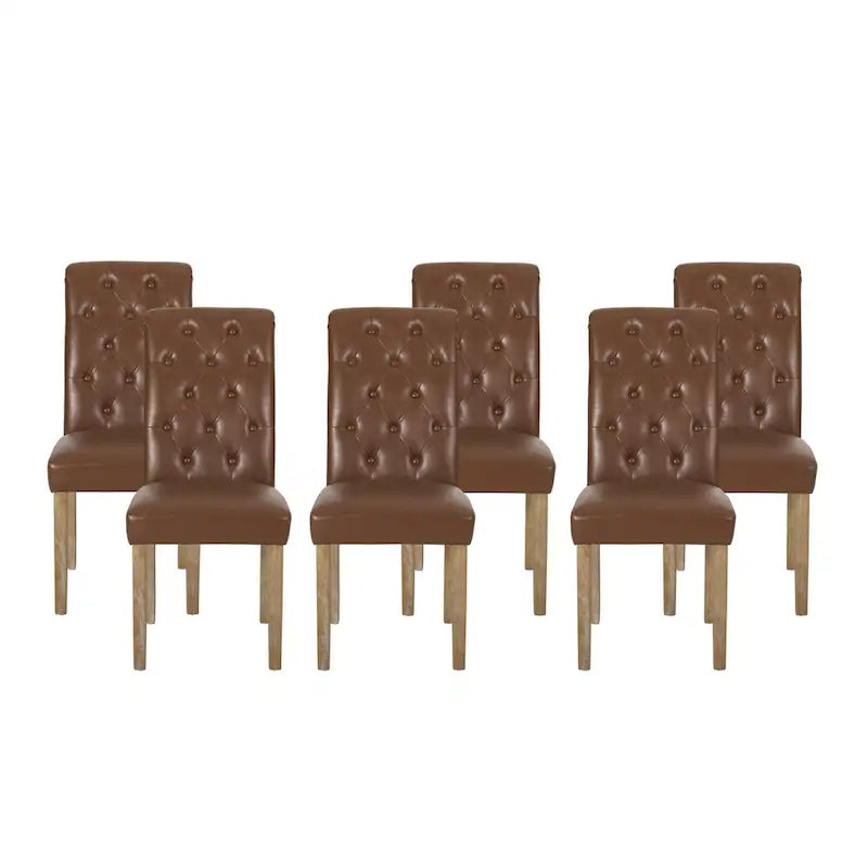 Set of 6 Aruda Upholstered Dining Chairs by Christopher Knight Home 20